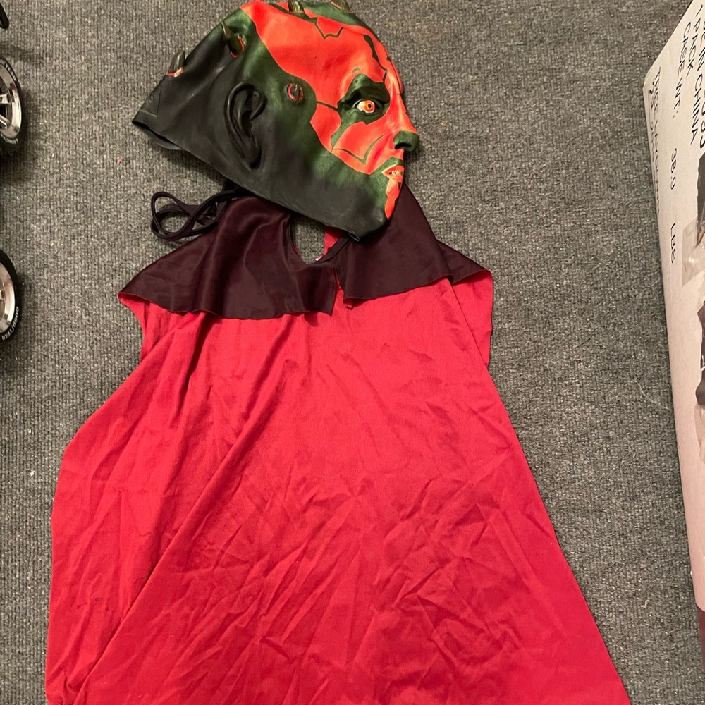 Red and Black Costume with Mask